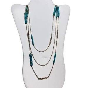 Avon Golden Mustang Triple Strand Long Necklace (1706 A & B) - Bild 1 von 5