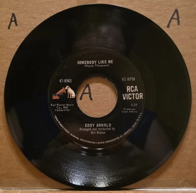 Eddy Arnold: Somebody Like Me / Taking Chances 45 RPM Vinyl Single - 1966 RCA Foto 1 de 3