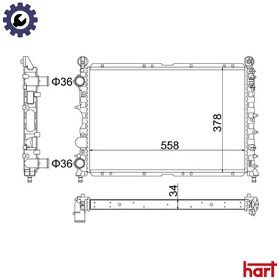 RADIATOR ENGINE COOLING 603 457 FOR ALFA ROMEO AR67299/67204/32301 2.0L 4cyl 145 - Image 1 of 4