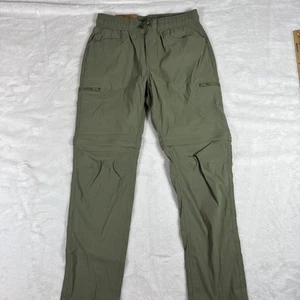 Eddie Bauer Kids Youth Convertible Pant Short Zipper Pocket Green Size M 10/12 - Picture 1 of 8