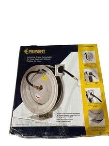 Primefit einziehbare Luftschlauchtrommel mit 50 Fuß Gummi Luftschlauch HRRUB380503 (OB) - Bild 1 von 7