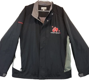 Halliburton Barold Chemistry Logo Black Full Zip Jacket Mens 2XL - Picture 1 of 8
