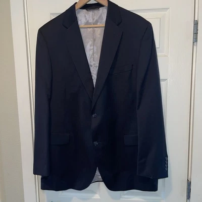 Blazer Jack Victor Para Hombres 46 Largo Azul Marino 2 Botones Forrado Abrigo Deportivo Chaqueta de Lana Usado en Excelente Condición Foto 1 de 4