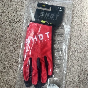 Shot Race Gear Raw Gloves Red Large - Bild 1 von 3