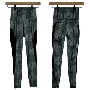 Aurum XS/S Grey & Black Reptile Snake Print High Waist Full Length Leggings - Picture 1 of 9