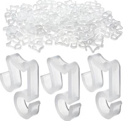 100 Pcs Outdoor Light Clips Hooks for Outdoor String Lights Gutter 100Pcs Clear - Image 1 of 4