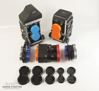 Tapas para lentes delanteras y traseras Forster UK Mamiya C TLR C330 C220 C3 C2, etc.