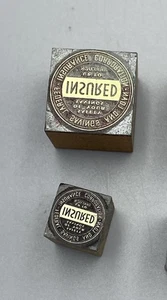 Menge 2 Vintage Druck Buchdruck Blöcke FDIC Sicherheit Ihrer Ersparnisse versichert - Bild 1 von 2