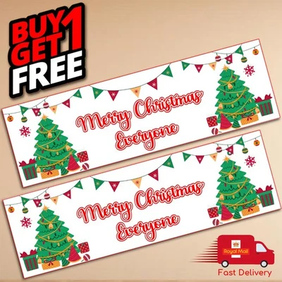 GETWAYSKY Personalised Christmas Banner Xmas Tree Party Wall Sign Christmas Banner 35"x12"