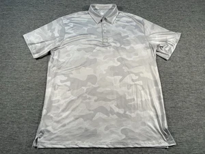 Pins & Aces Polo Shirt Mens XXXL Grey Camo Bold Golf Performance Sportswear - Picture 1 of 9