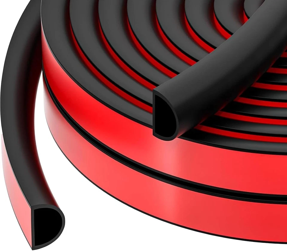 20 pés decapagem climática 3/8"W X 1/4"T tira de vedação de porta de carro universal automotiva... - Imagem 1 de 4