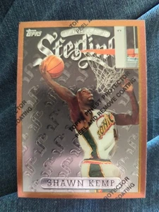 Tarjeta Sonics de la NBA Topps Finest Shawn Kemp #14 1996-97 sin pelar  - Imagen 1 de 2