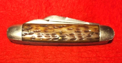 Early Case Bros. Little Valley NY Pocket Knife 3 blade Bone handle knife - Image 1 of 4
