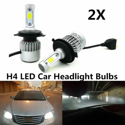 Pair 160W 6000K Car H4 LED Hi/Lo Dual Bulb Fog Driving Headlight Kit Waterproof - Image 1 of 4