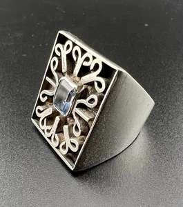 Anello in argento sterling Messico Toño 42,08 g - Foto 1 di 5