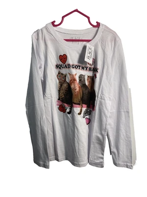 the childrens place girls long sleeve cat shirt size small 5 6 - Image 1 of 4