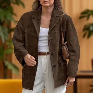 Comfortable Women’s Nostalgic Suit Jacket, Long Sleeve Classic Russian Style - Picture 1 of 5