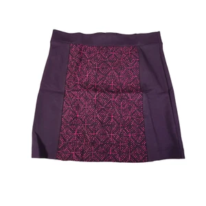 Falda para mujer American Eagle Outfitters 4 rojas con cremallera geométrica elástica ajuste ajustado - Imagen 1 de 7