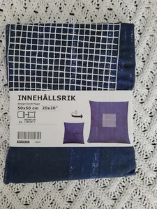 Funda Cojín Ikea Innehallsrik 50 x 50 cm Denim Azul - Imagen 1 de 4
