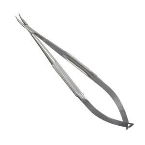 Micro Needle Holder, 5.25", Curved, Smooth 0.5 mm Tips, Round Handles, w/Lock - Picture 1 of 1