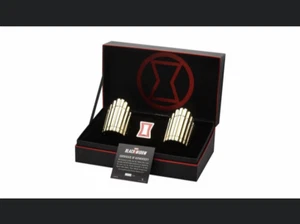 Marvel Black Widow Bracelets and Belt Pin Replica Box Set NEW - Picture 1 of 5