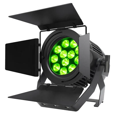 American DJ Encore LP12IP IP65 Outdoor RGBL LED DMX Par Can Wash Light+Barndoors - Image 1 of 4