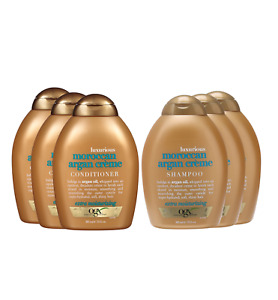 OGX Conditioner with Luxurious Moroccan Argan Creme & Conditioner Pac k of 6