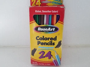 Rose Art 24 Colored Pencils Presharpened 2002 Assorted Colors - Picture 1 of 4