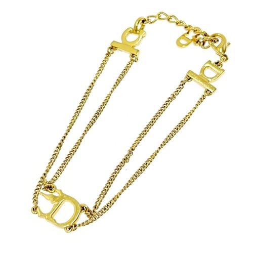 Bracciale donna Christian Dior placcato oro logo D 268946 braccialetto