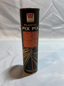 🌈VINTAGE 1968 WHITMAN PIX PIX PICK UP STICKS 30 PLASTIC STICKS CLASSIC GAME SET - Picture 1 of 2