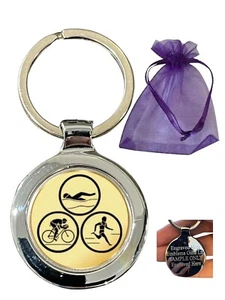 Triathlon (E) Personalised Beta Keyring in Gift Bag - Foto 1 di 3