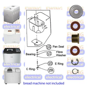 Breville BB250 BB290 BB300 BB400 BB420 BBM600 BBM800 Bread Maker Pan Seal Kit - Picture 1 of 2