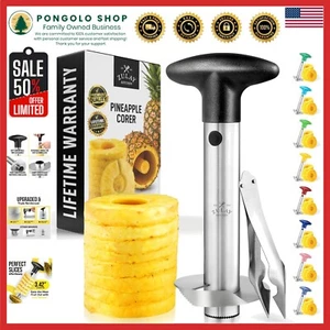 Cortadora y cortadora de piña sin esfuerzo - Diseño de acero inoxidable triple reforzado - Imagen 1 de 11