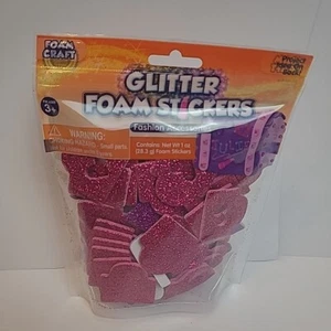 Foam Craft Glitter Foam Stickers Fashion Accessories 1 Oz. Package new - Picture 1 of 10