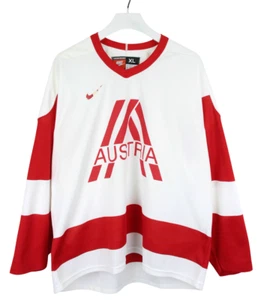 NIKE Austria Ice Hockey Sweatshirt Men's XL Pullover Oversized V-Neck White - Picture 1 of 20