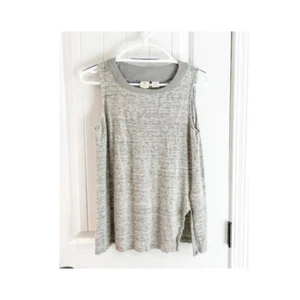 Catherine Maladrino NWT Women's Heather Gray Linen Tank Top, Size Small - Picture 1 of 4