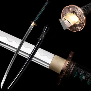 Black Polished Full Tang Cabon Steel Katana Razor Sharp Japanese Samurai Sword - Picture 1 of 13