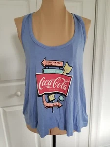 Wildfox x Coca Cola Think of Coke Racerback Tank in Pale Iris (Periwinkle) Sz XS - Picture 1 of 7