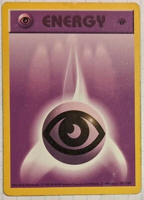 Pokemon Shadowless 1st Edition Psychic Energy MP 101/102 Base Set WOTC 1999 - Image 1 of 4