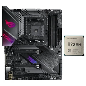 ASUS ROG Strix X570-E Gaming MB+ AMD R9 5900X TRAY 12C/24T 4.8 GHZ TEST WORKTION - Picture 1 of 4
