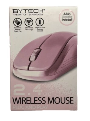 RATÓN INALÁMBRICO BYTECH ROSA - ¡Nuevo En Caja! Foto 1 de 4