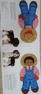 Cranston Fabric Panel 18" Doll Amos & Spot AA Soft Stuffed Pillow Vintage Cutout - Picture 1 of 3