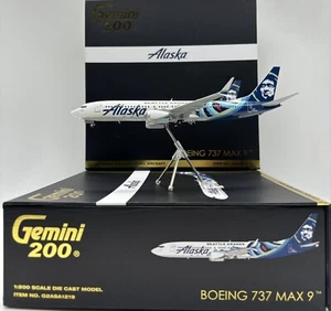 Alaska Airlines 737-MAX9 "Seattle Kraken" G2ASA1219 Scale 1:200 Diecast - Picture 1 of 24