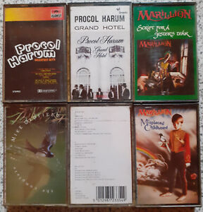 Marillion, Procol Harum, Mike Oldfield Lotto 6x Musicassette K7 VG+