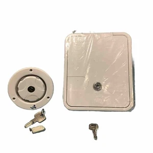 Fresh Water  Inlet Lock  Cap + Access Door  Hatch  Motorhome RV Camper NEW - Bild 1 von 7