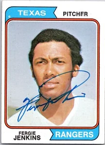 Fergie Jenkins Signed Autographed 1974 Topps Baseball Texas Rangers Ferguson - Picture 1 of 2