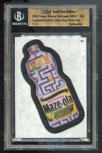 2006 Topps Wacky Packages ANS4 #42 Maze-ola Color Key Proof 1/1 BGS Authentic - Picture 1 of 2