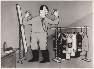 ADOLF'S BUSY DAY. HITLER ORIGINAL PROPAGANDA CARTOON SHORT PHOTOGRAPH ULTRA RARE - Picture 1 of 1