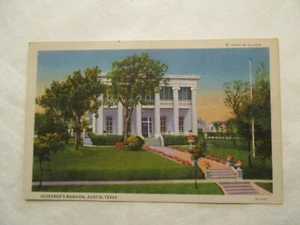 Austin Texas Postcard Governors Mansion TX - Picture 1 of 2