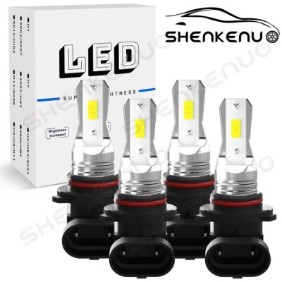 For 1994-2004 Chevrolet S10 Pickup 6k LED Headlight Hi/Lo Beam Bulb Combo Kit 4x - Image 1 of 4